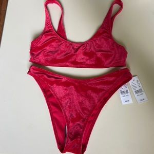 PacSun Red Velvet Bikini NWT